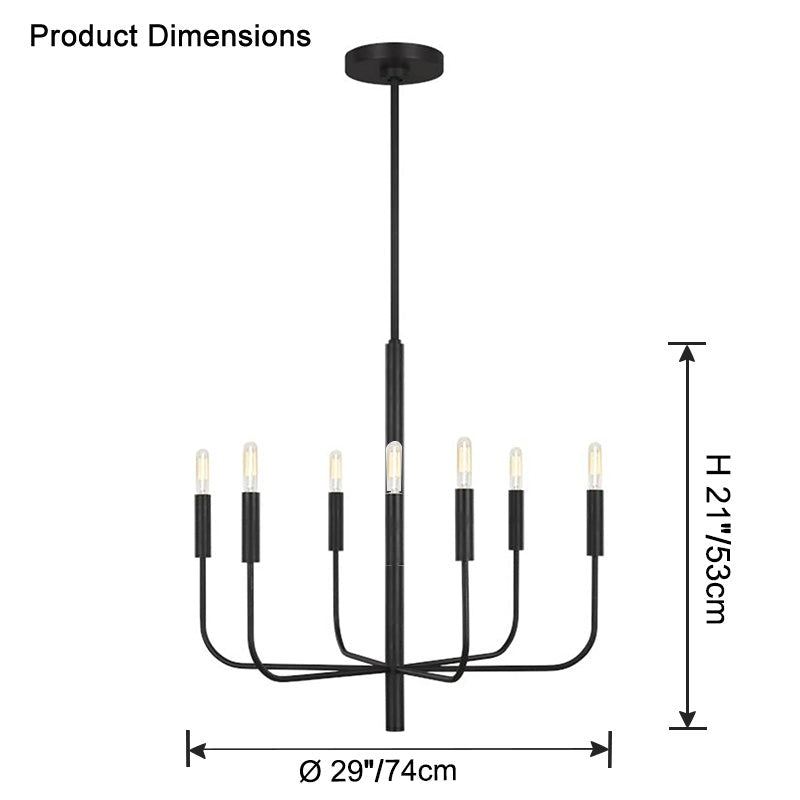 WOMO Gold Candlestick Chandelier-WM2509