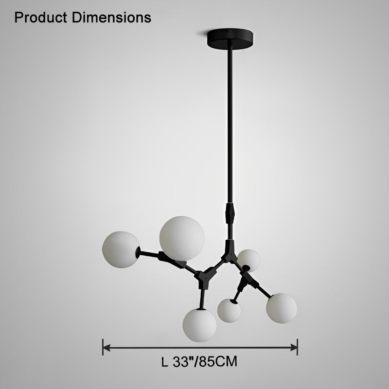 WOMO Branching Bubble Frosted Glass Chandelier-WM2514