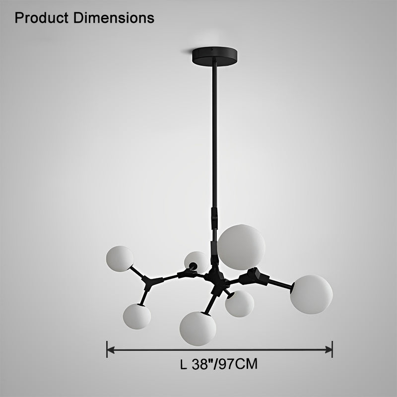 WOMO Branching Bubble Frosted Glass Chandelier-WM2514