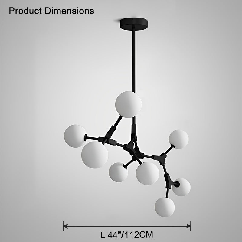 WOMO Branching Bubble Frosted Glass Chandelier-WM2514
