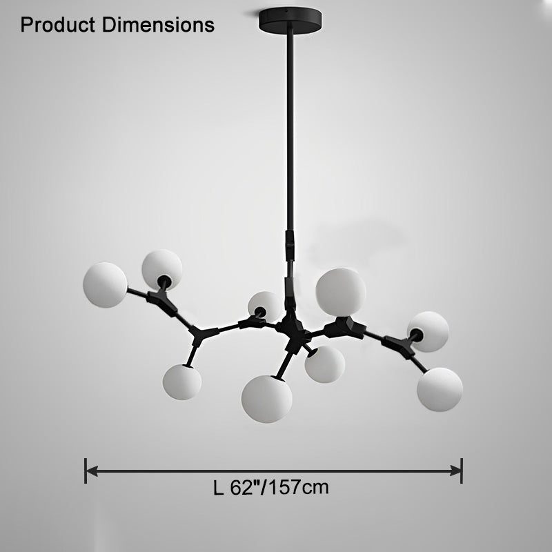 WOMO Branching Bubble Frosted Glass Chandelier-WM2514