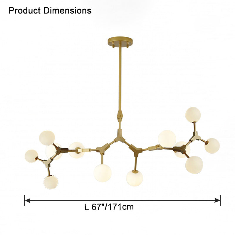 WOMO Branching Bubble Frosted Glass Chandelier-WM2514