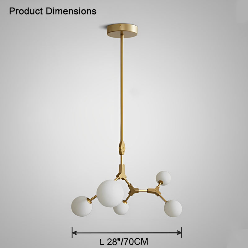 WOMO Branching Bubble Frosted Glass Chandelier-WM2514