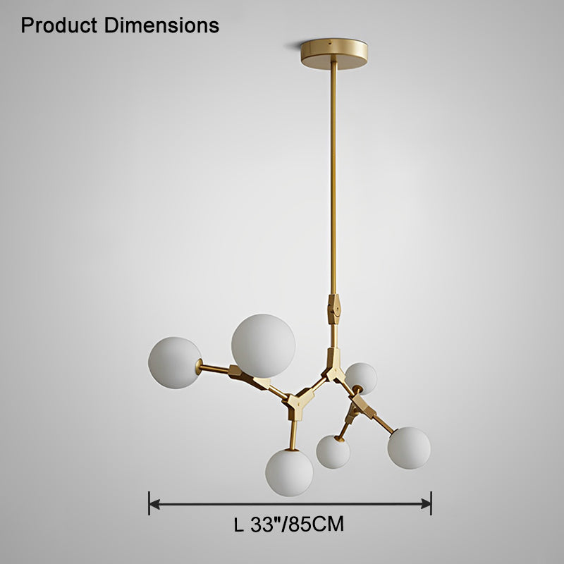 WOMO Branching Bubble Frosted Glass Chandelier-WM2514