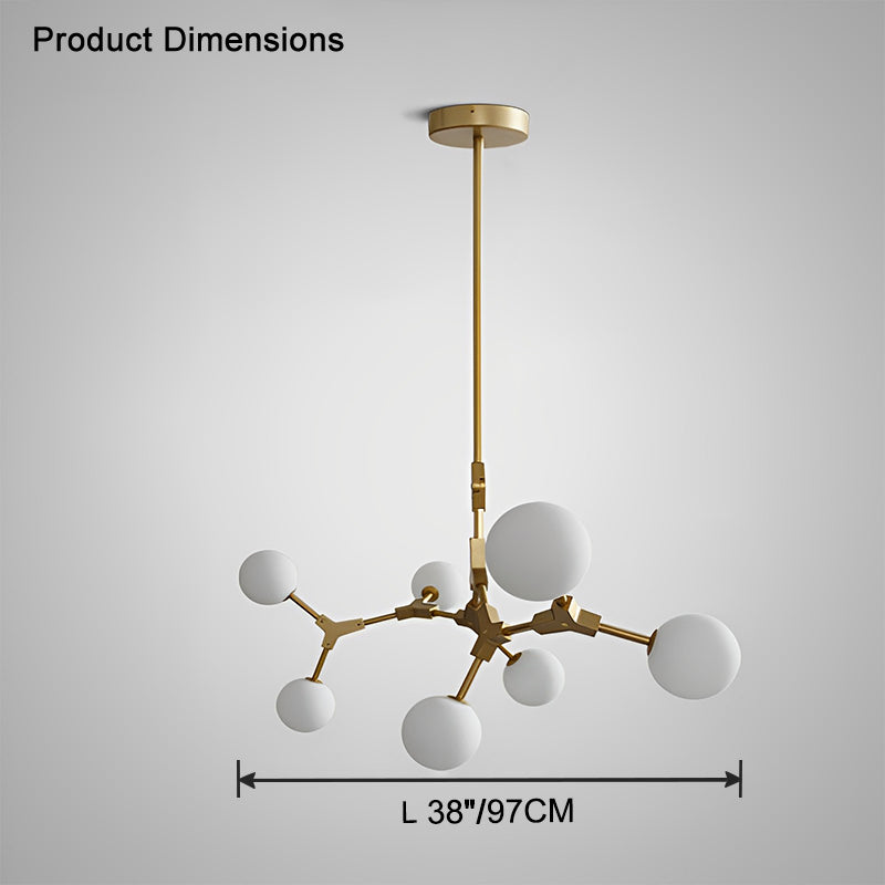 WOMO Branching Bubble Frosted Glass Chandelier-WM2514