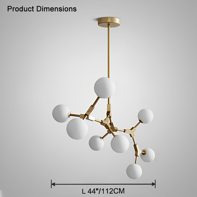 WOMO Branching Bubble Frosted Glass Chandelier-WM2514