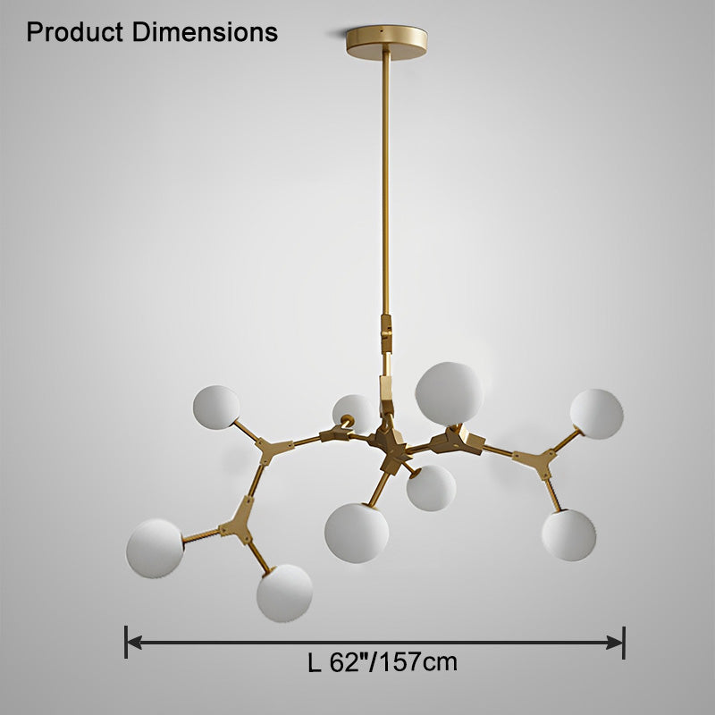 WOMO Branching Bubble Frosted Glass Chandelier-WM2514