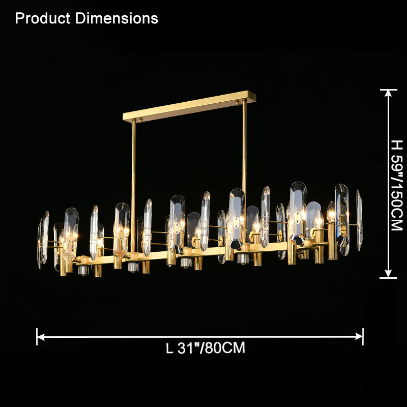 WOMO Linear Crystal Chandelier-WM2459