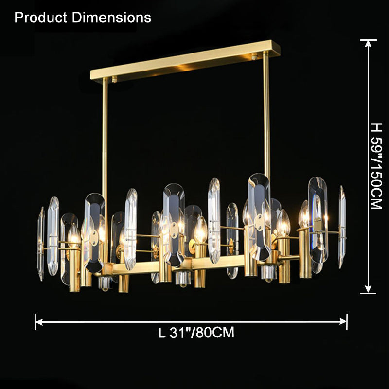 WOMO Linear Crystal Chandelier-WM2459