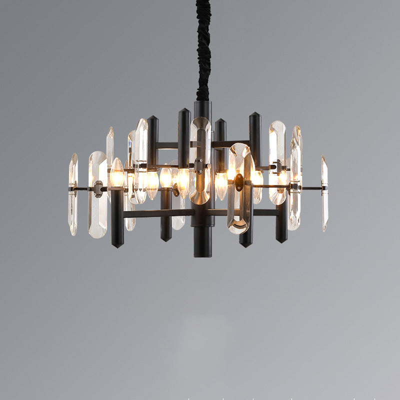 WOMO Black Candle Crystal Chandelier-WM2519