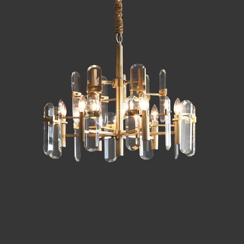 WOMO Black Candle Crystal Chandelier-WM2519