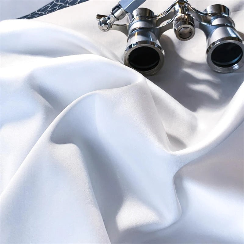 Sablier White Egyptian Cotton Bedding Set