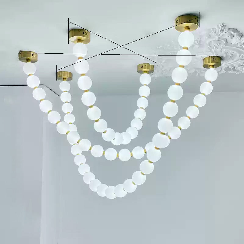 WOMO X-Pearl Necklace Chandelier-WM2805