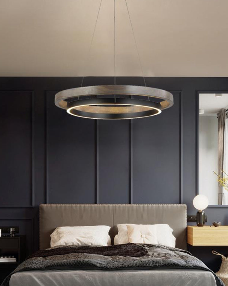 WOMO Wood Circular Led Chandelier-WM2492