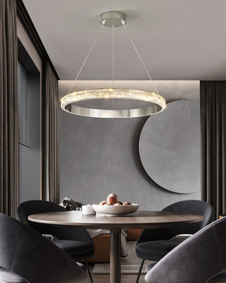 WOMO Tiered Circular Led Crystal Chandelier-WM2491