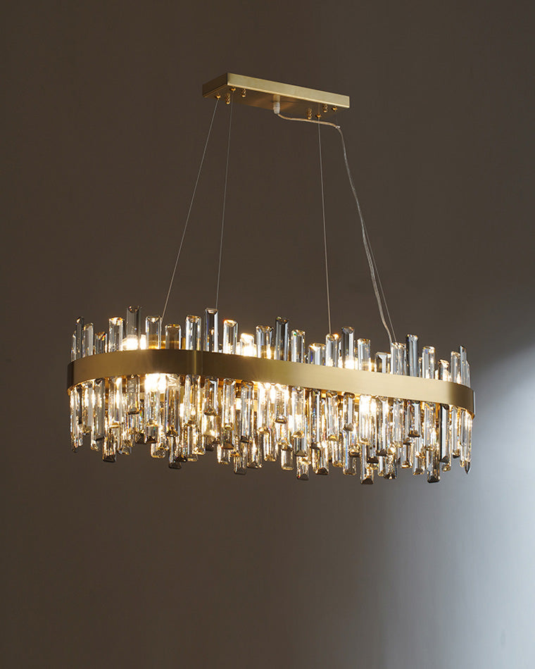 WOMO Long Oval Crystal Chandelier-WM2486