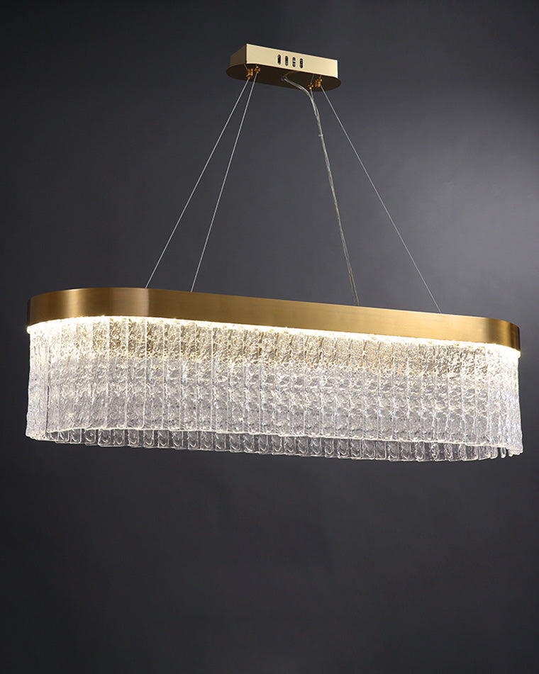 WOMO Hammered Glass Round Chandelier-WM2489