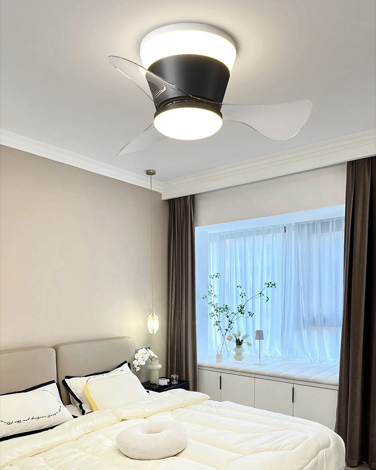 WOMO Small Low Profile Ceiling Fan Lamp-WM5084