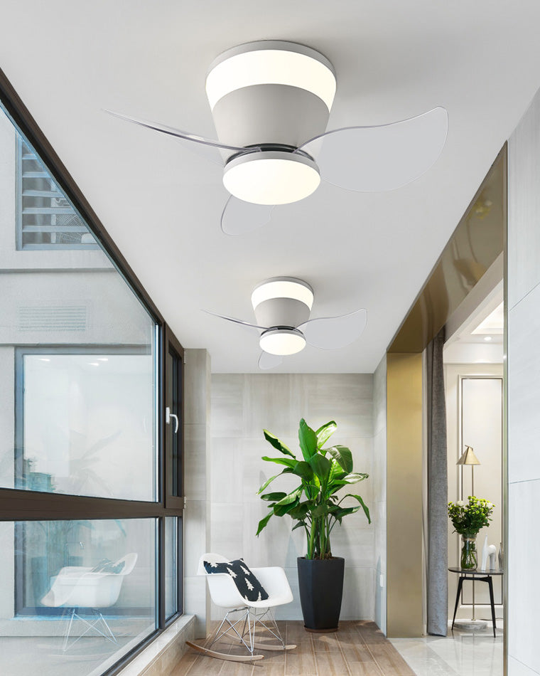 WOMO Small Low Profile Ceiling Fan Lamp-WM5084