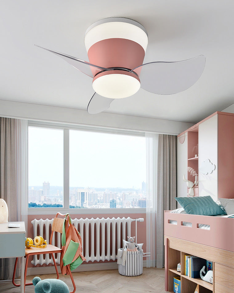 WOMO Small Low Profile Ceiling Fan Lamp-WM5084