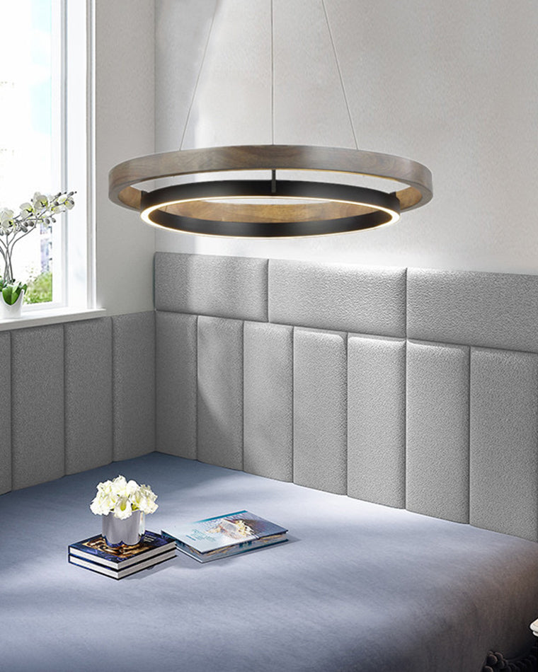 WOMO Wood Circular Led Chandelier-WM2492