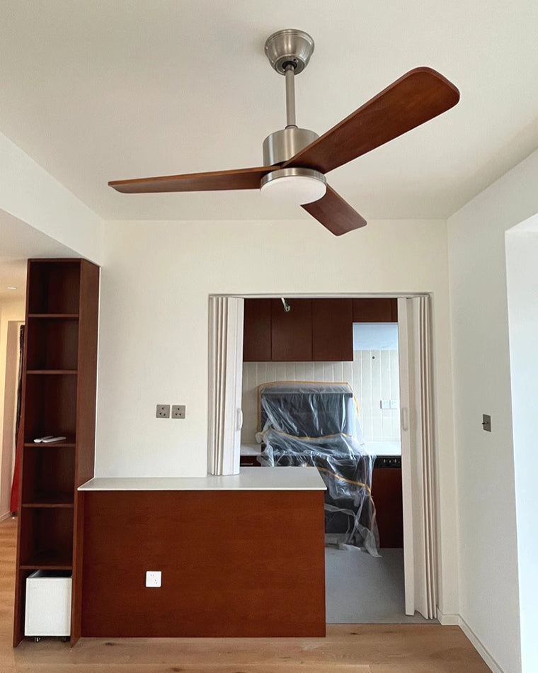 WOMO Mid Century Modern Ceiling Fan Lamp-WM5117