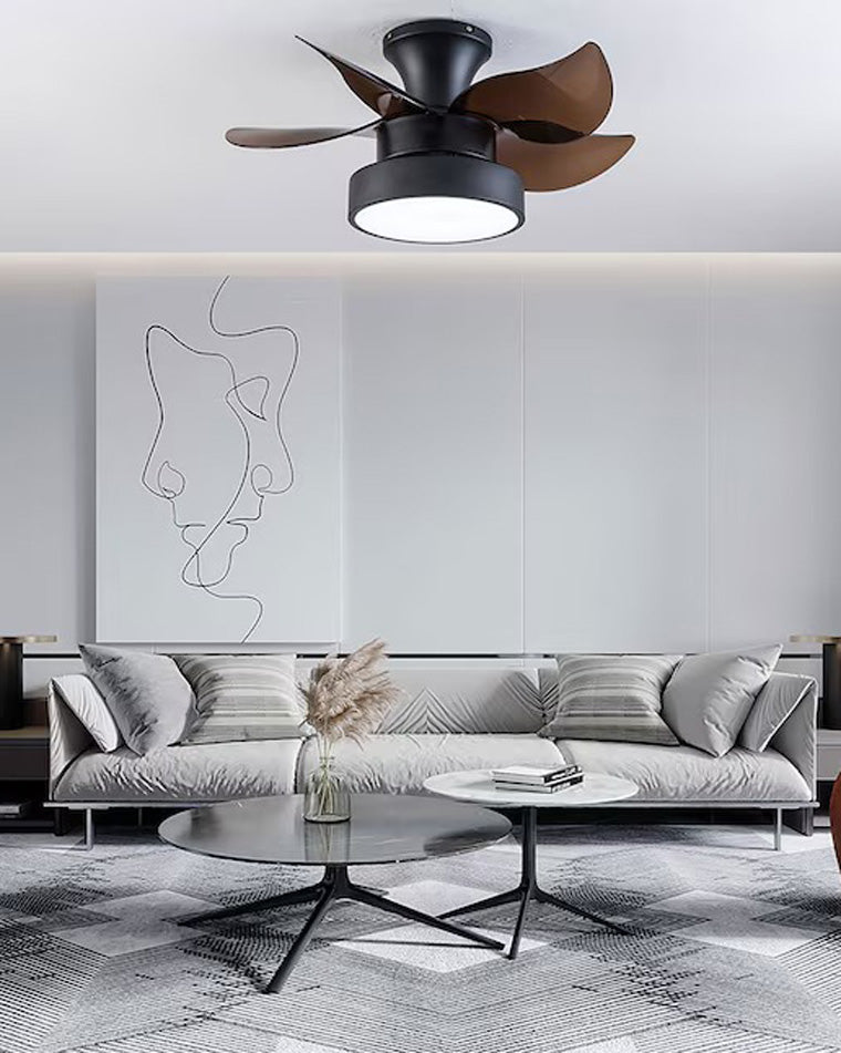 WOMO Small Low Profile Ceiling Fan Lamp-WM5095