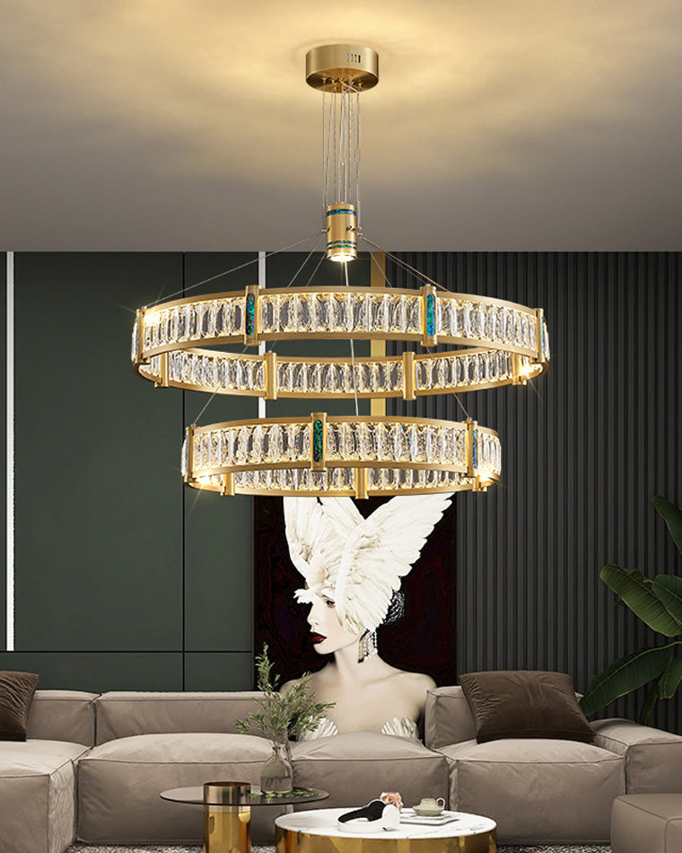 WOMO Round Glass Chandelier-WM2337