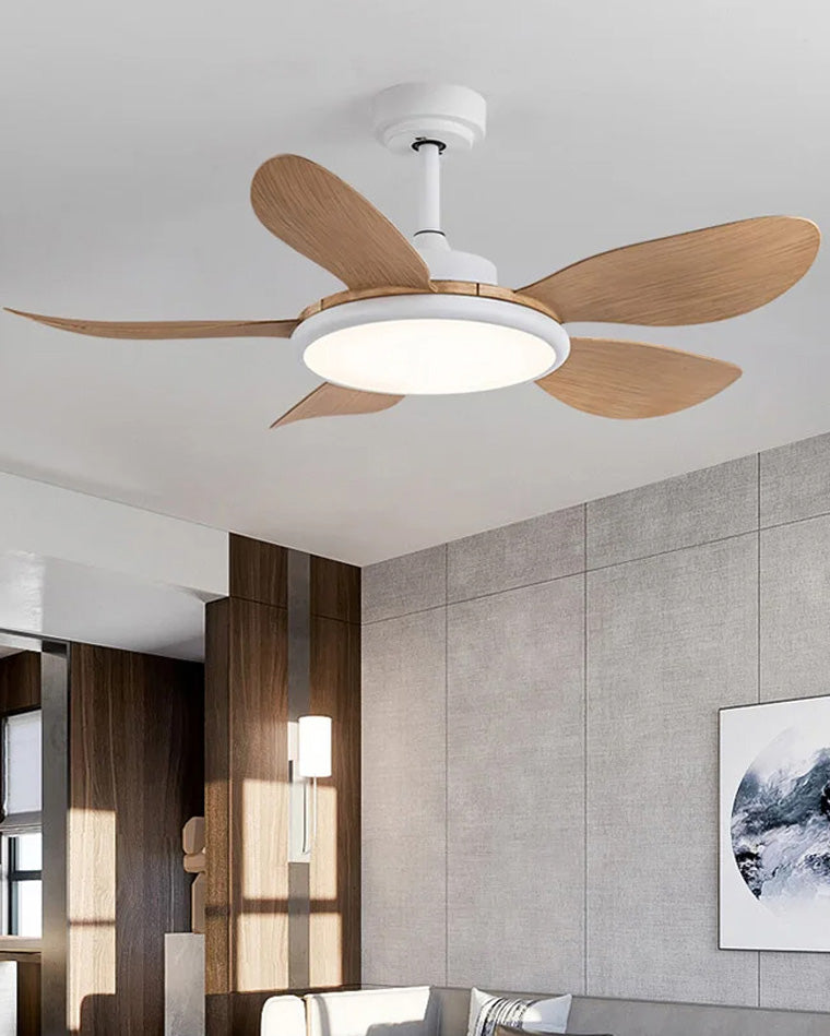 WOMO White Modern Ceiling Fan Lamp-WM5085