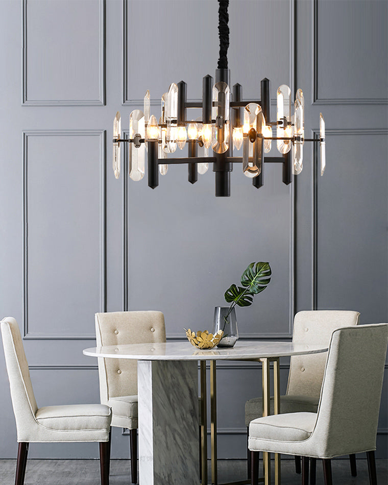 WOMO Black Candle Crystal Chandelier-WM2519