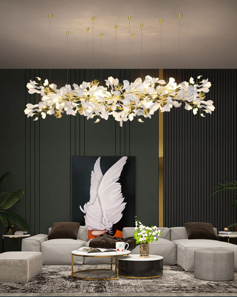WOMO Gingko Large Long Chandelier-WM2426