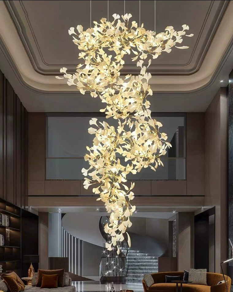 WOMO Gingko Long Staircase Chandelier-WM2425