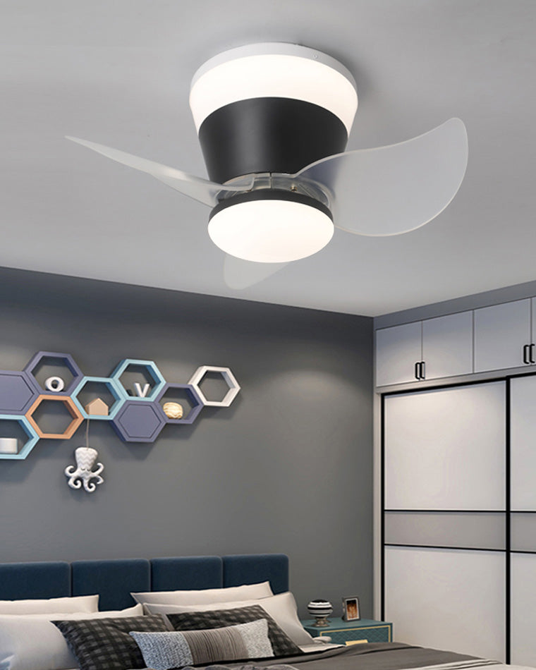 WOMO Small Low Profile Ceiling Fan Lamp-WM5084