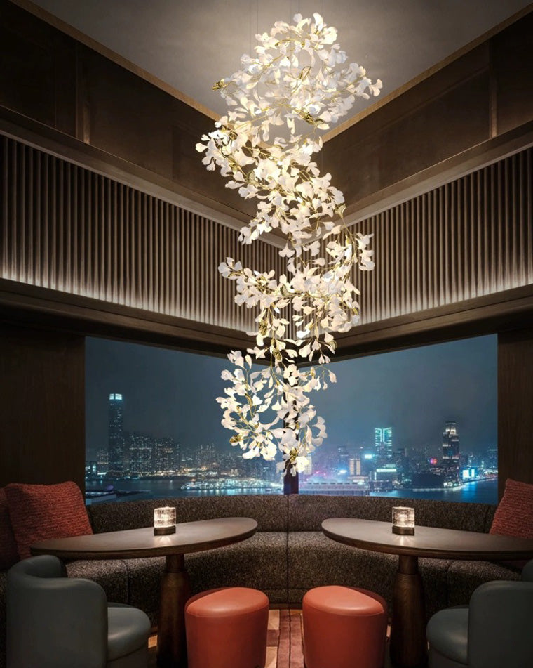 WOMO Gingko Long Staircase Chandelier-WM2425