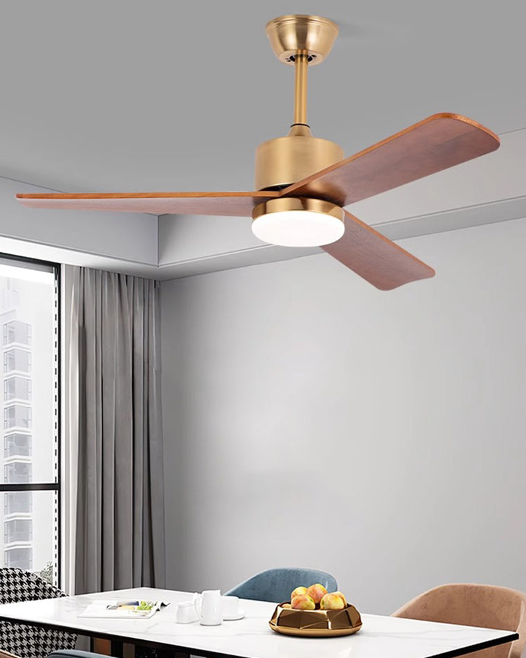WOMO Mid Century Modern Ceiling Fan Lamp-WM5117