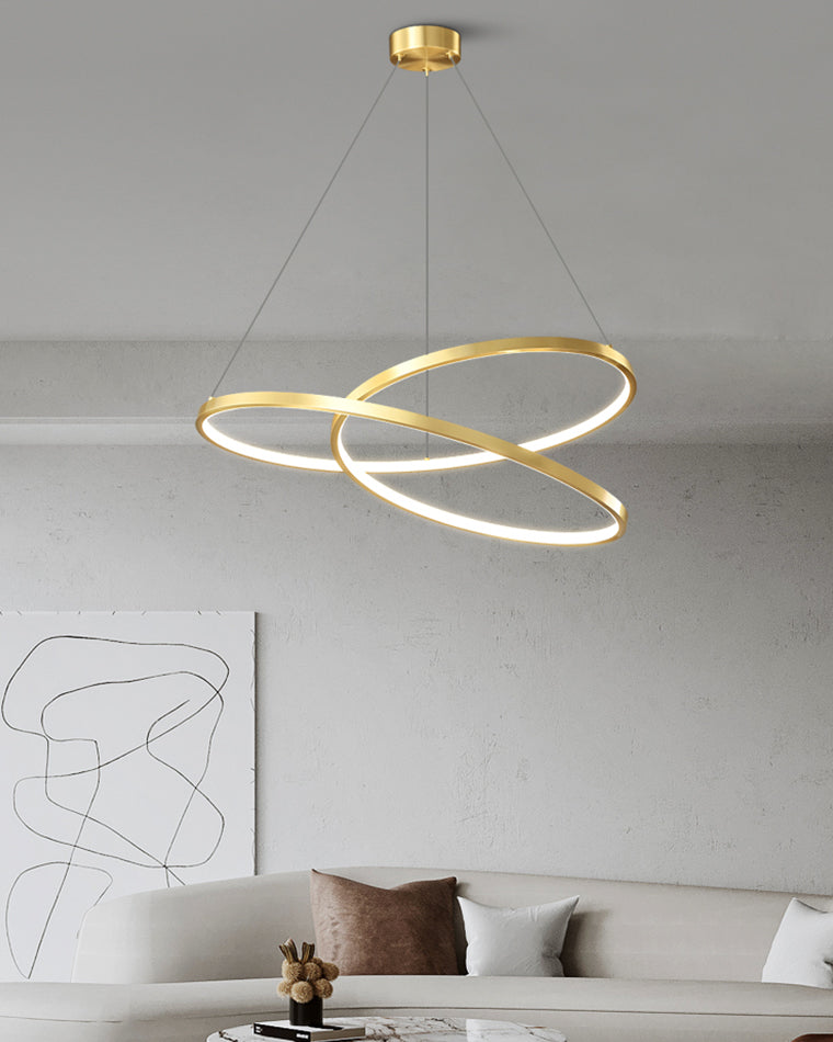 WOMO Brass Swirl Led Pendant Light-WM2354