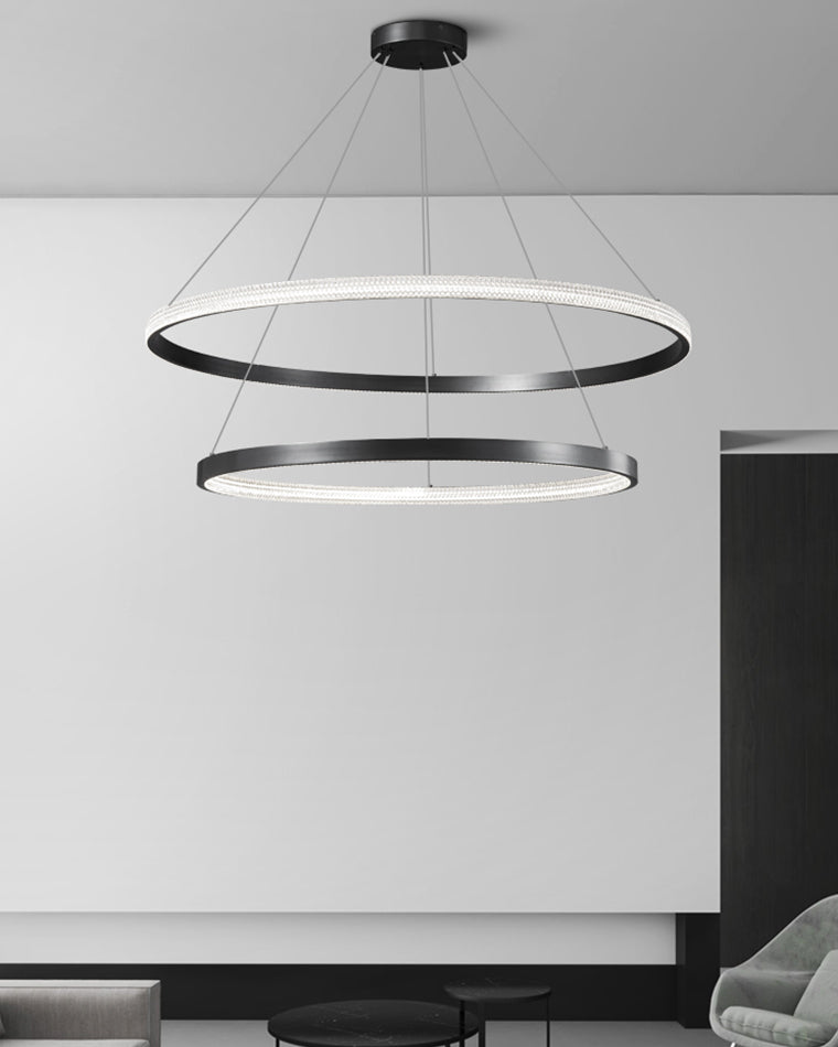 WOMO Circular Led Brass Chandelier-WM2347