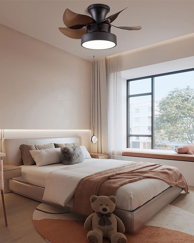 WOMO Small Low Profile Ceiling Fan Lamp-WM5095