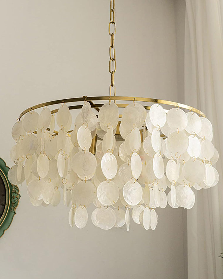 WOMO Capiz Round Chandelier-WM2474