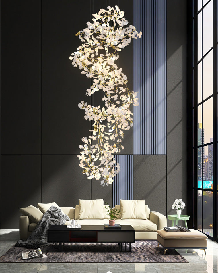 WOMO Gingko Long Staircase Chandelier-WM2425