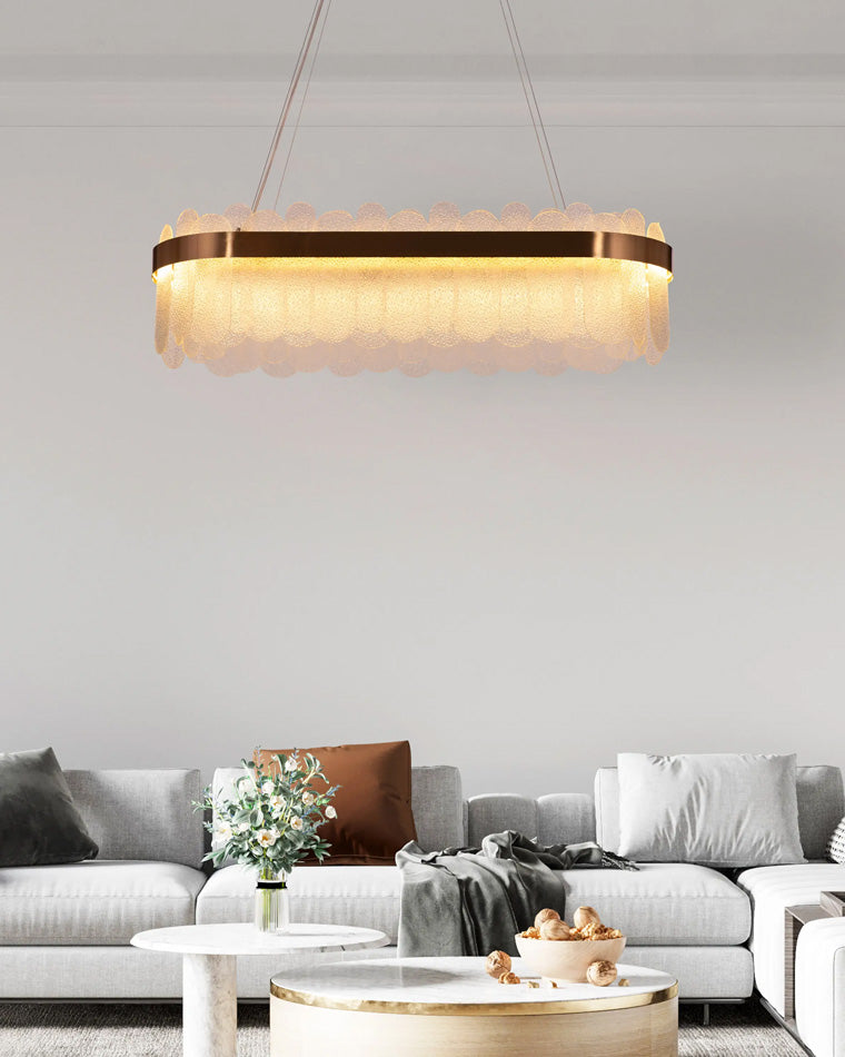 WOMO Long Oval Glass Chandelier-WM2410