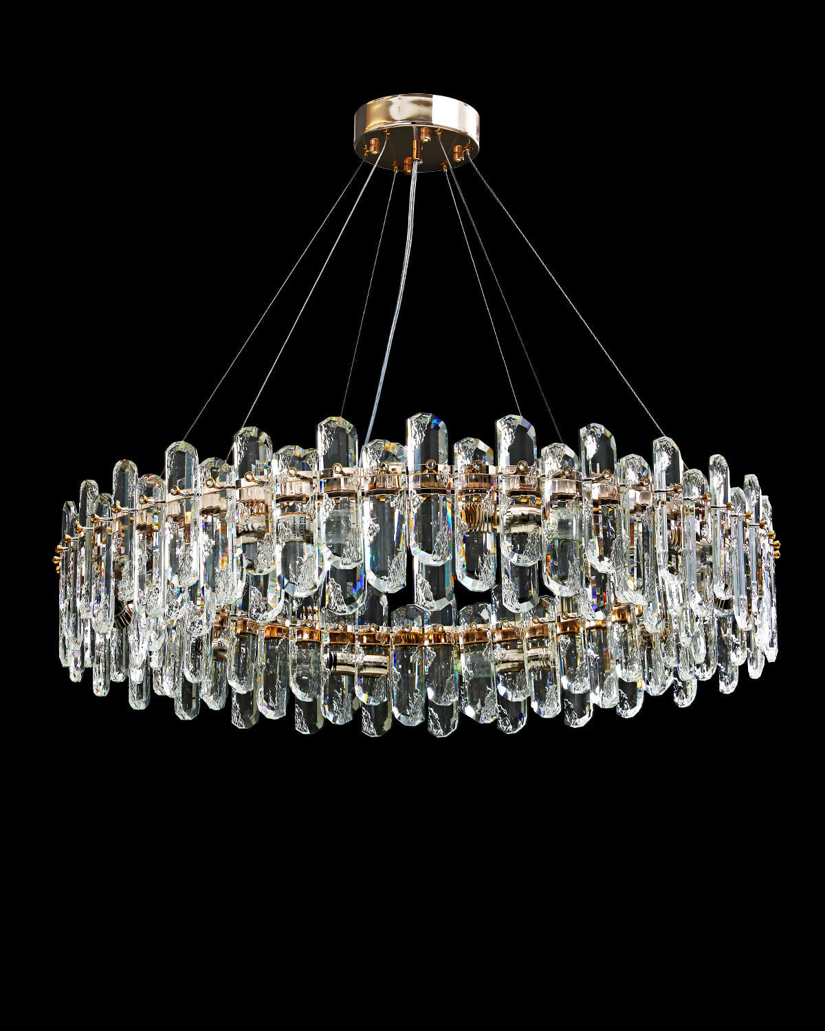 WOMO Crystal Round/Linear Chandelier-WM2406