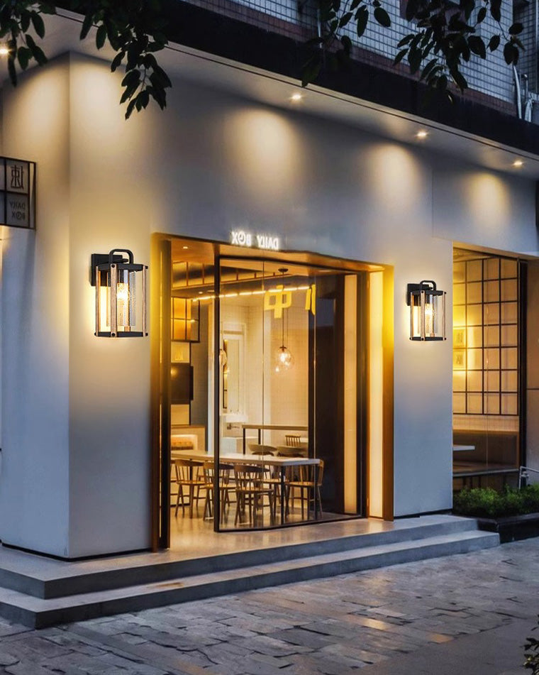 WOMO Rustic Outdoor Wall Lantern-WM9147