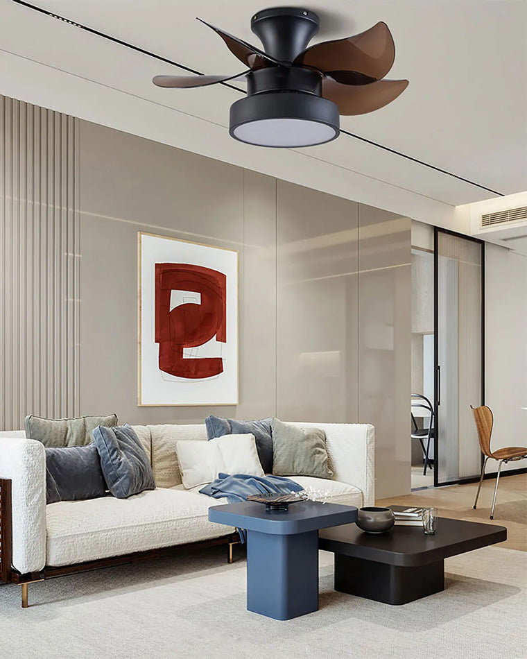 WOMO Small Low Profile Ceiling Fan Lamp-WM5095