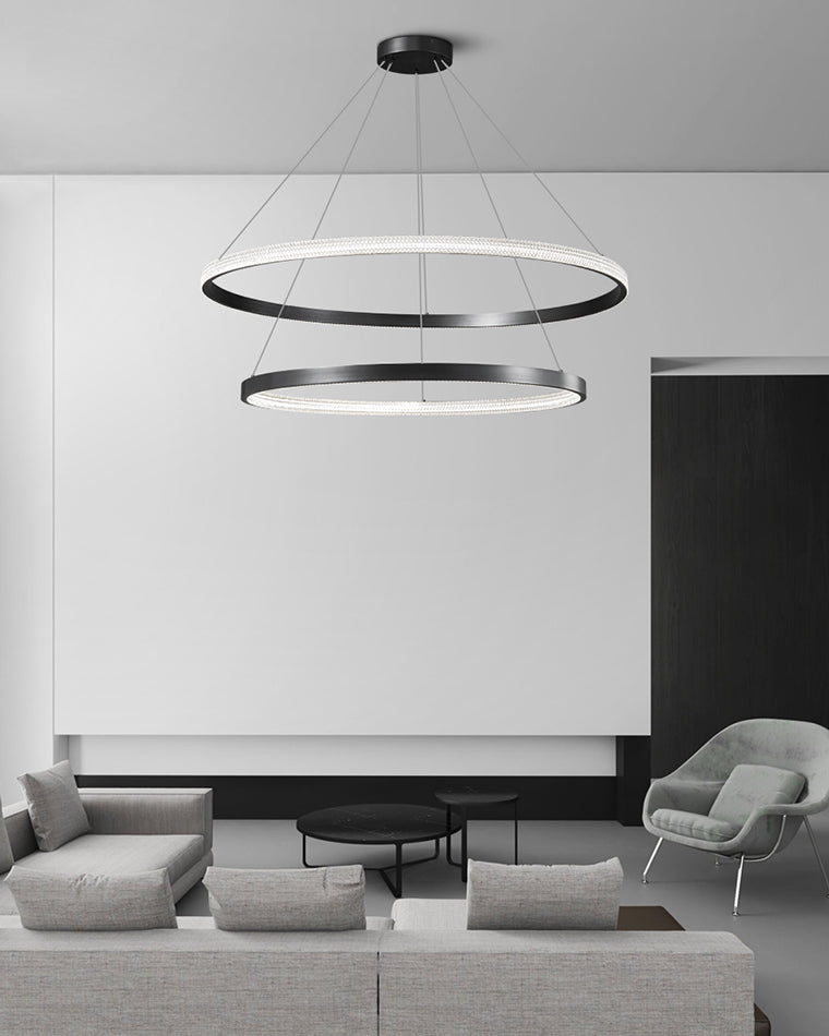 WOMO Circular Led Brass Chandelier-WM2347