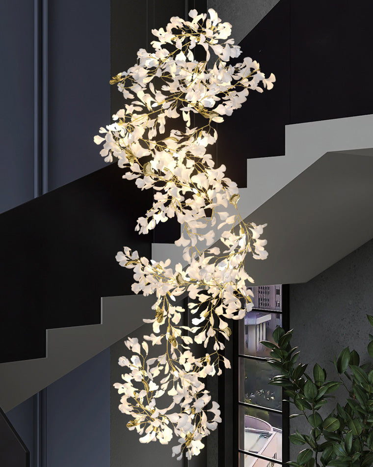 WOMO Gingko Long Staircase Chandelier-WM2425
