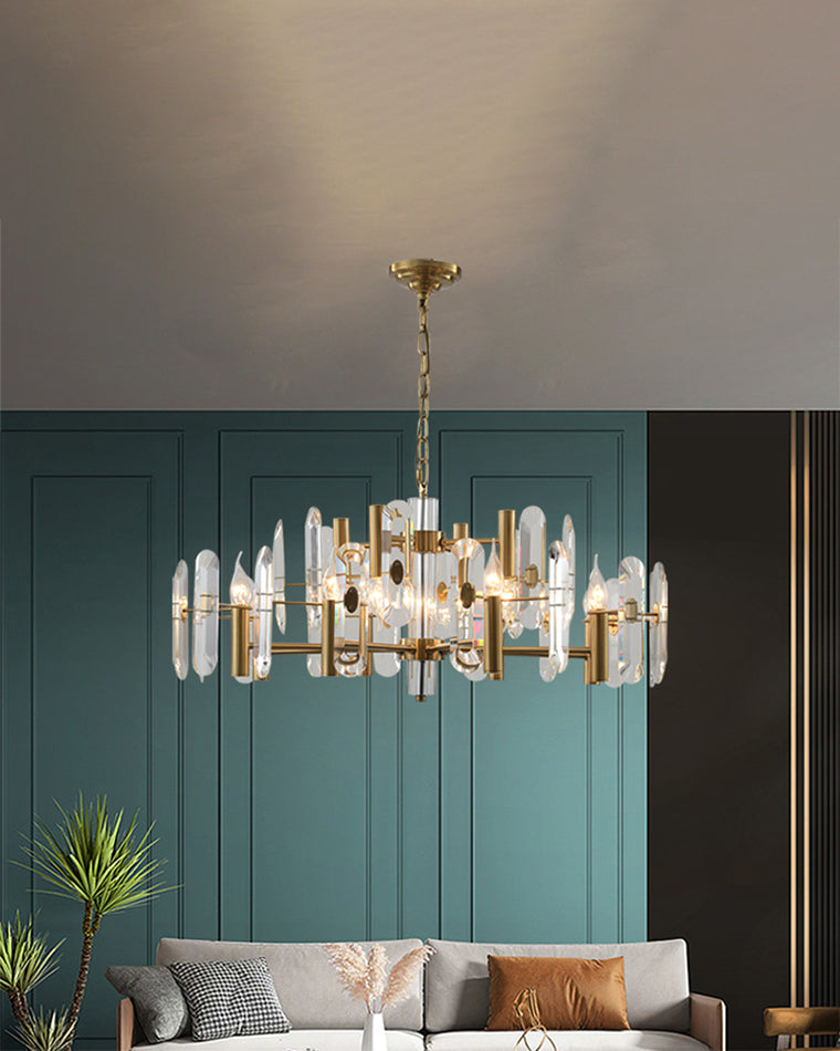 WOMO Gold Candle Crystal Chandelier-WM2518