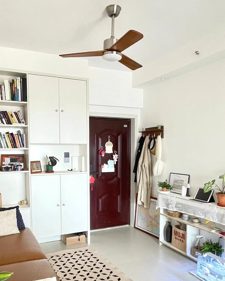 WOMO Mid Century Modern Ceiling Fan Lamp-WM5117