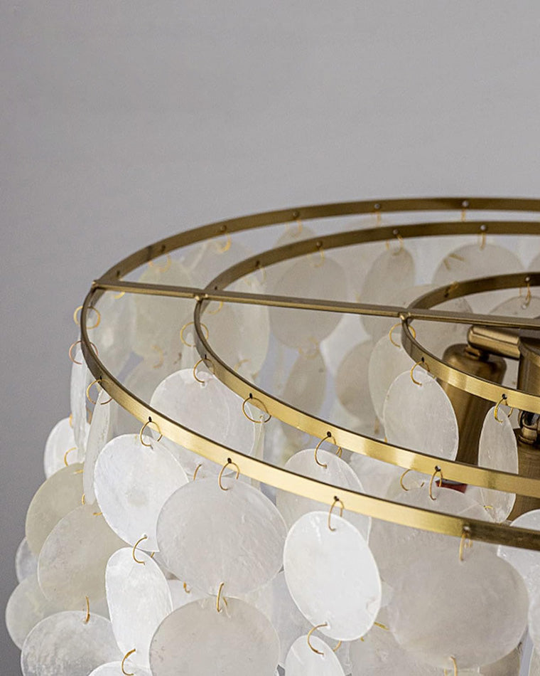 WOMO Capiz Round Chandelier-WM2474