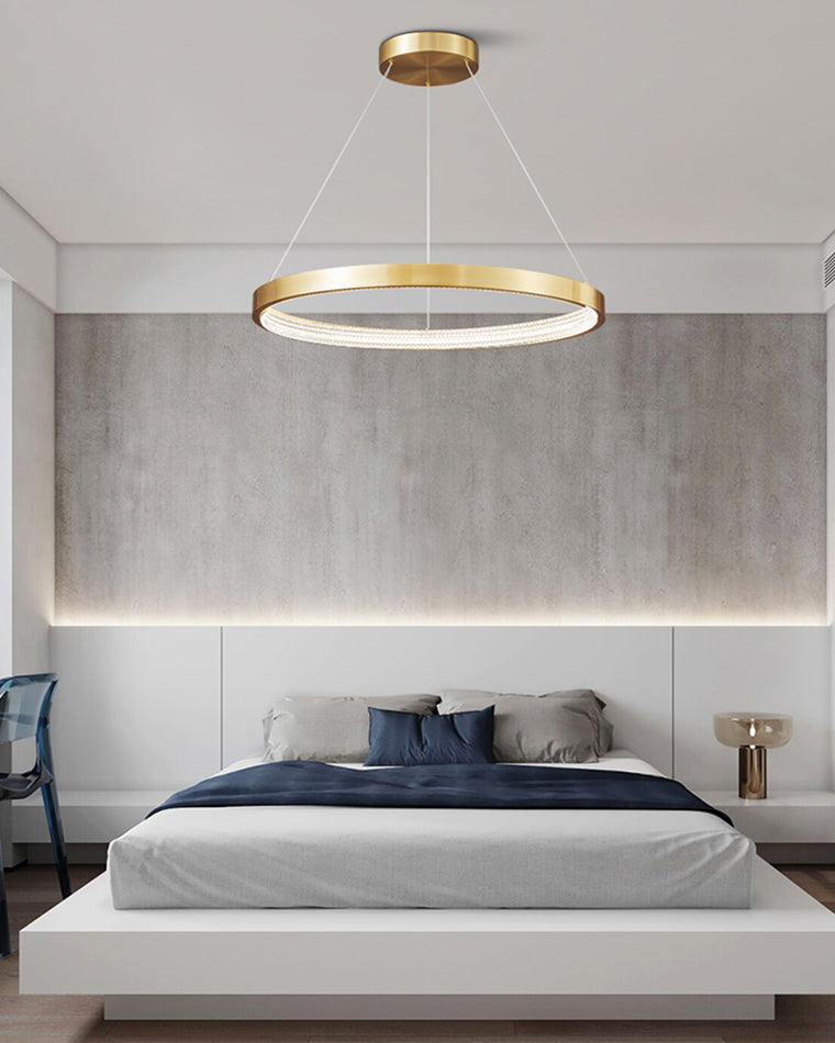 WOMO Circular Led Brass Chandelier-WM2347